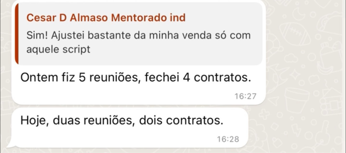 Depoimento de aluno