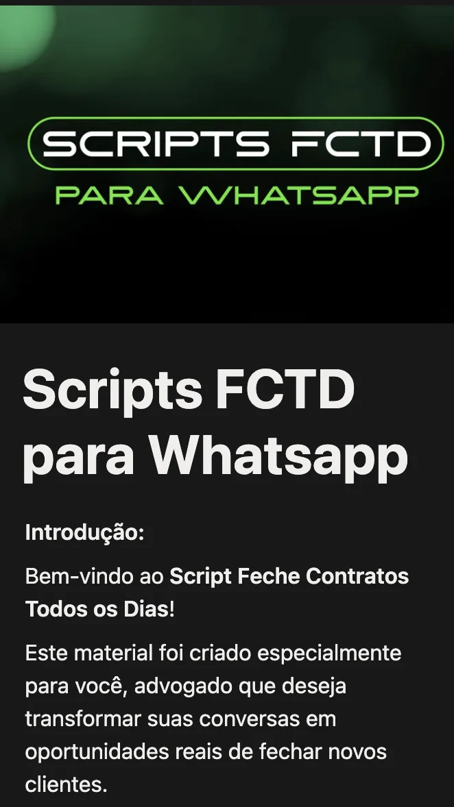 Scripts FCTD — mobile